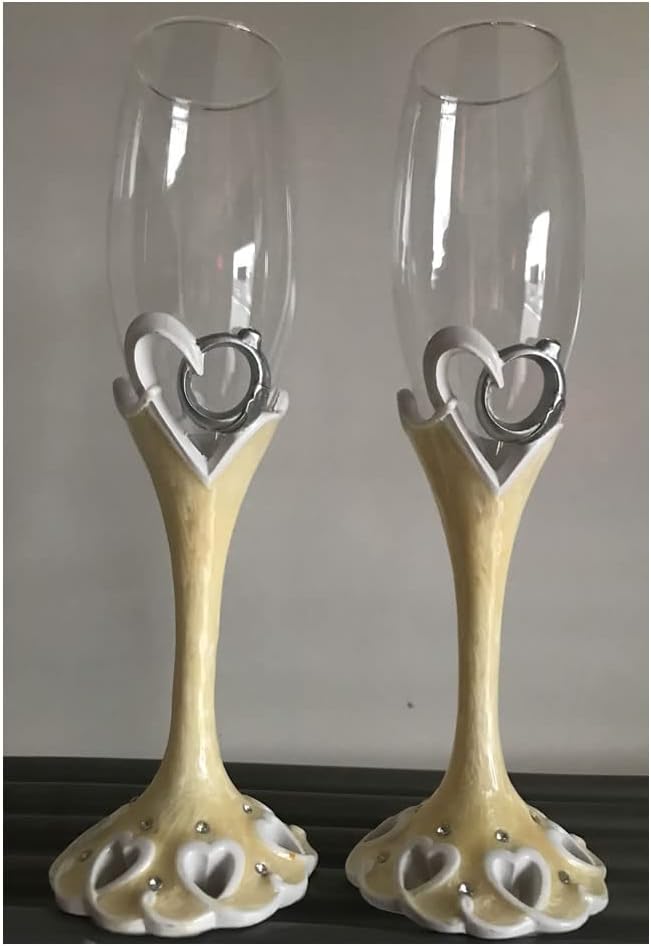 Two Become One Wedding Toasting Glasses Set of 2