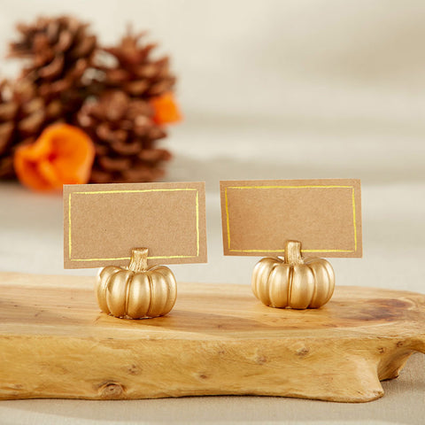 Pumpkin Place Card Holder Set of 6 Gold or White
