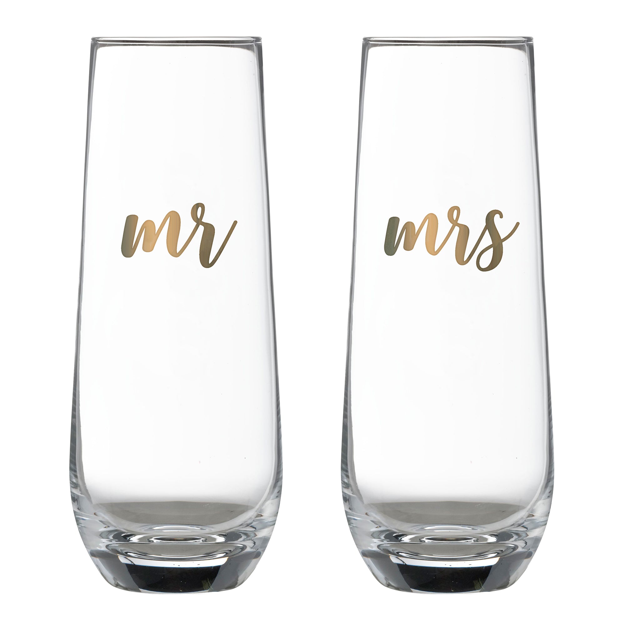 Mr & Mrs Champagne Glass Set of 2