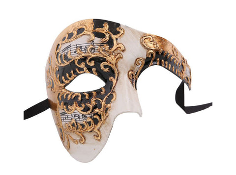 Phantom Masquerade Mask Musical Phantom of the Opera Vintage Design Gold Mask
