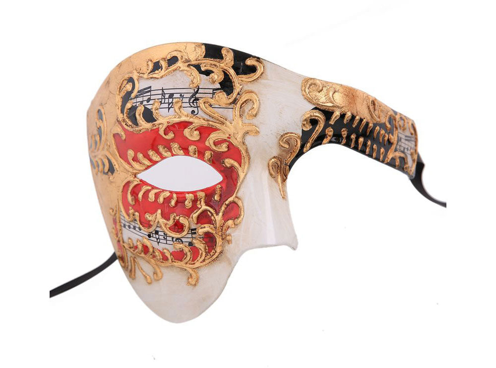 Buy Phantom Masquerade Mask Musical Phantom of The Opera Vintage Design Gold Mask Online -  White Gold