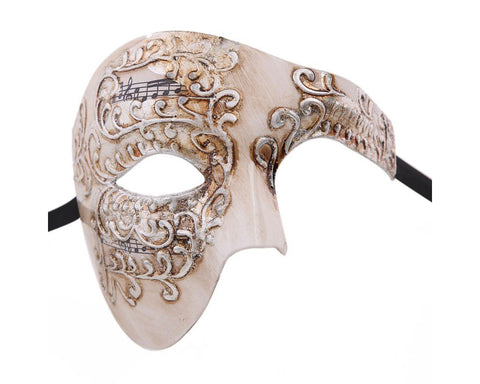 Phantom Masquerade Mask Musical Phantom of the Opera Vintage Design Silver Masks