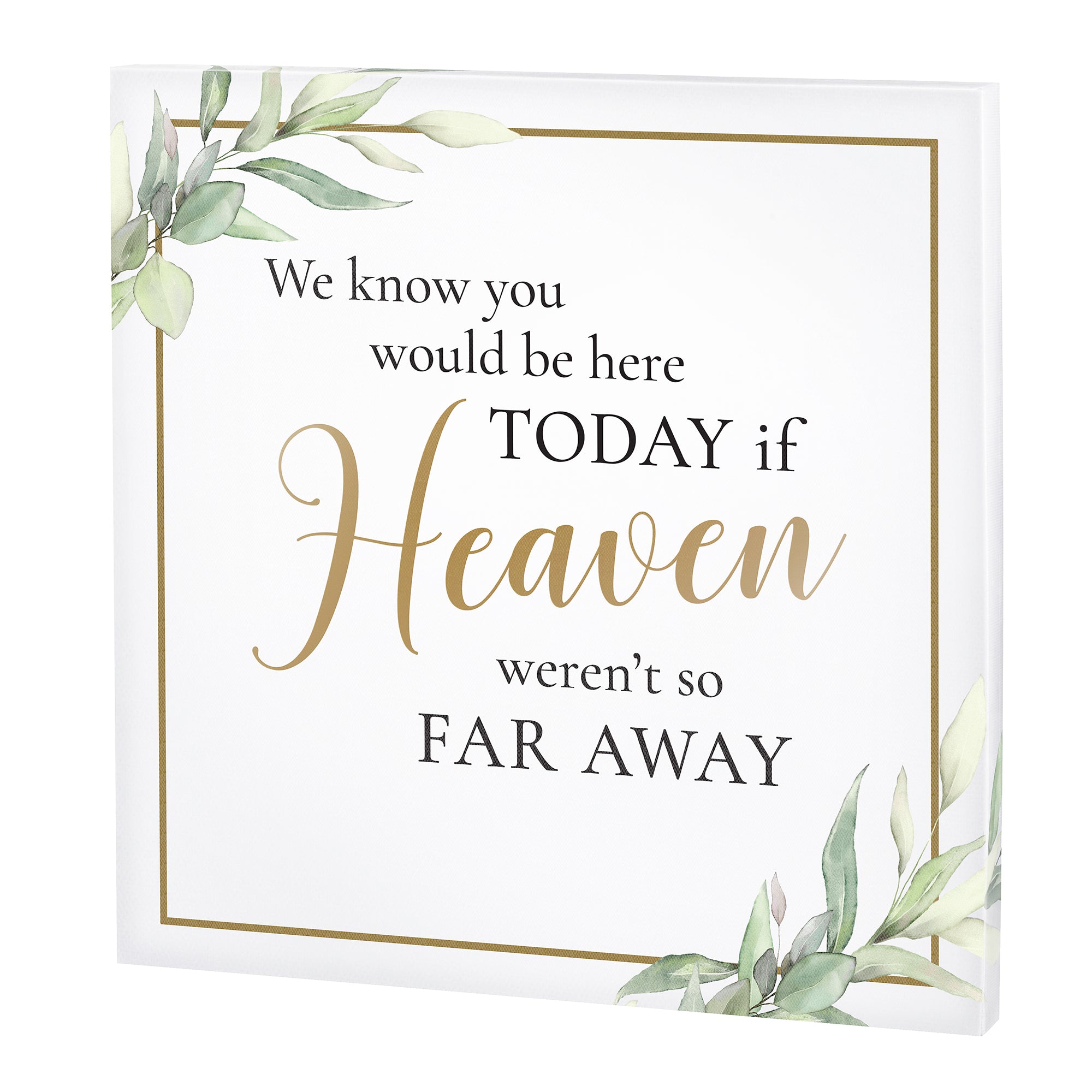 Memorial Canvas in White and Gold