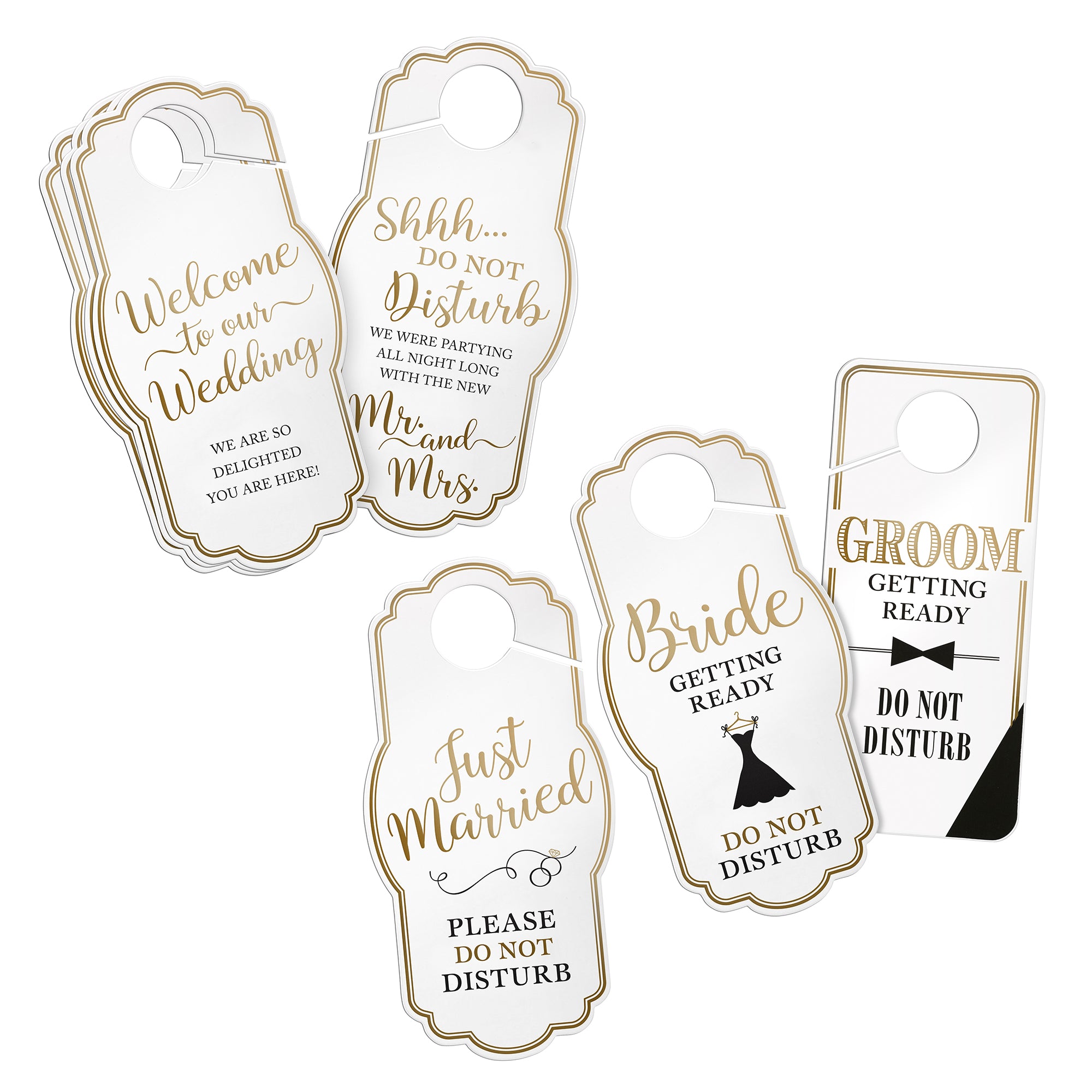 Gold Wedding Door Hangers for Guests and more
