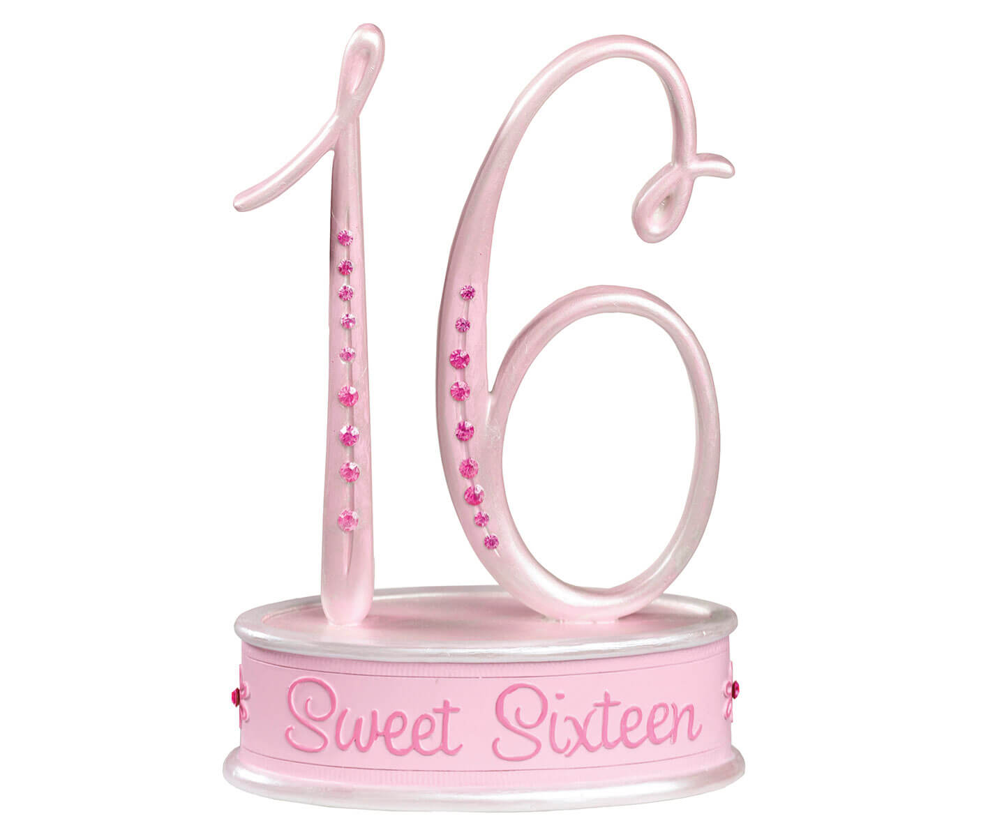 Pink Sweet Sixteen Cake Topper