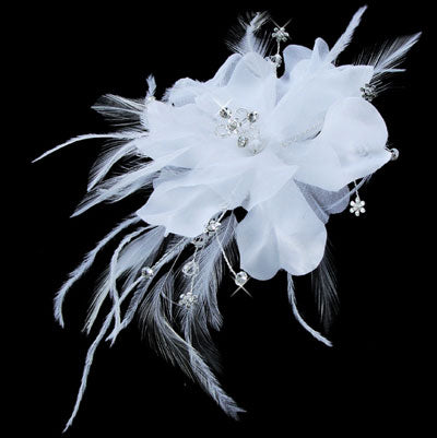 Floral Feather Fascinator Bridal Hair Accessories
