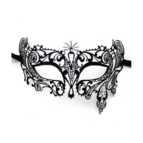 Luxury Venetian Laser Cut Metal Masks with Crystals