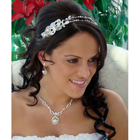 Crystal Side Ornament Bridal Headband