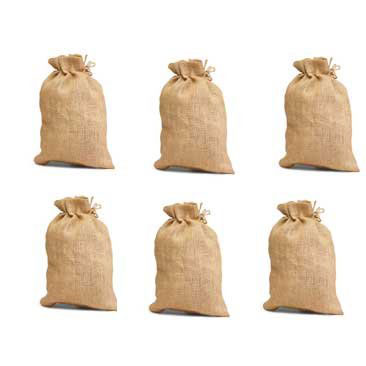 Burlap Favor Bags Drawstring Bag Natural 4 x 5