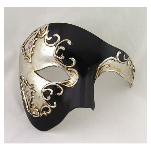 His and Her Phantom of Opera Masquerade Masks Set Black