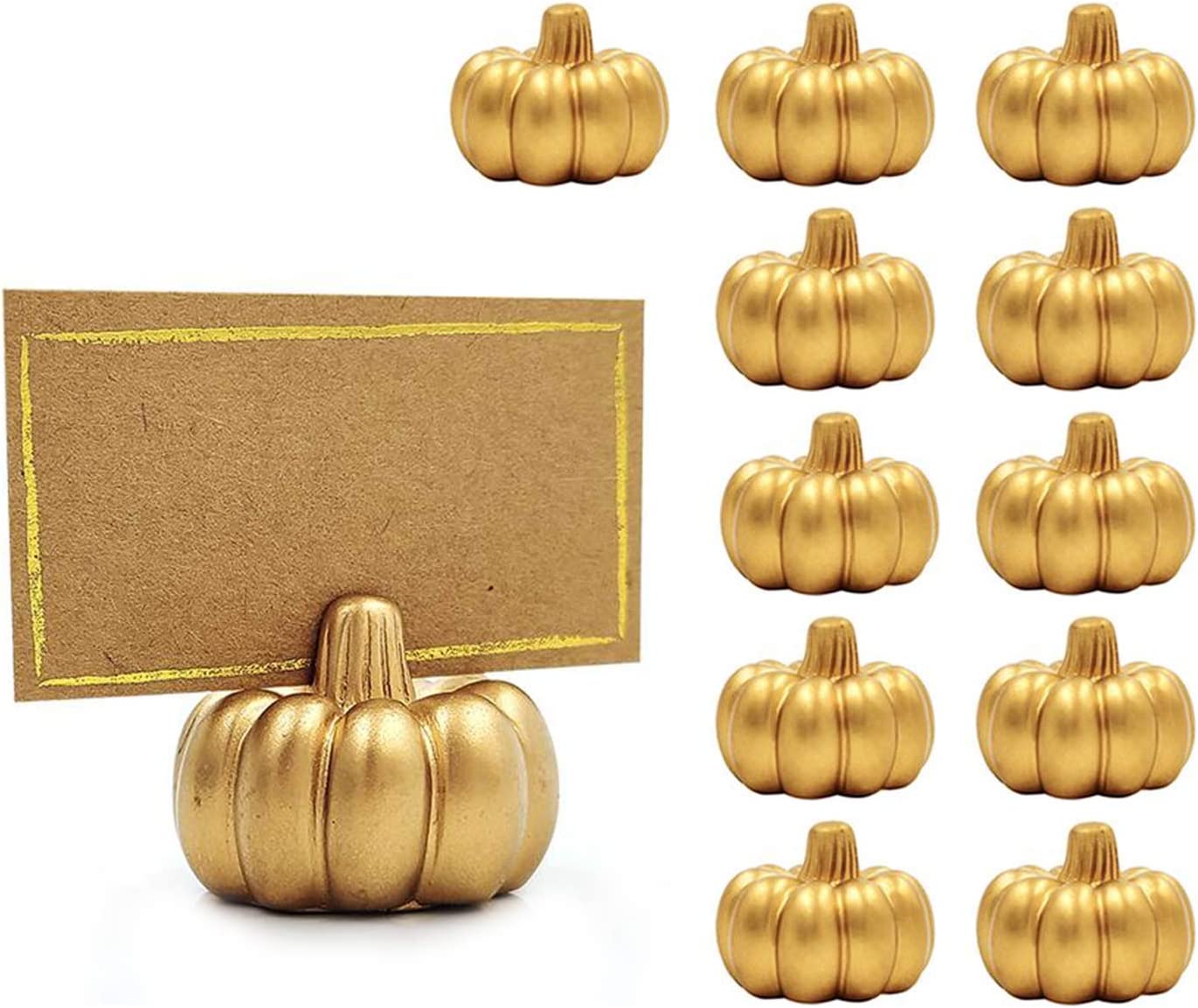 Pumpkin Place Card Holder Set of 6 Gold or White