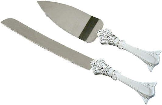 Queen For A Day Wedding Cake Knife and Server Set