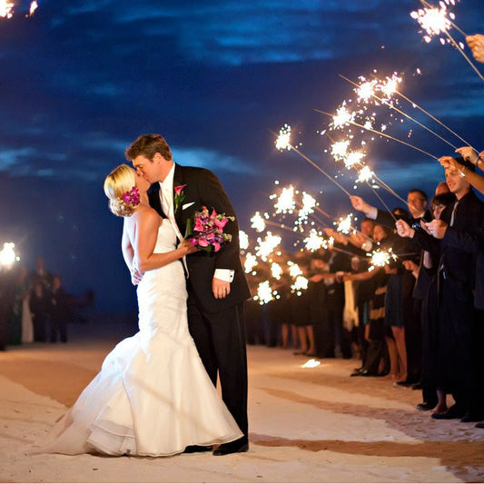 Heart Shaped Wedding Sparklers - 48 Wedding Sparklers Favors