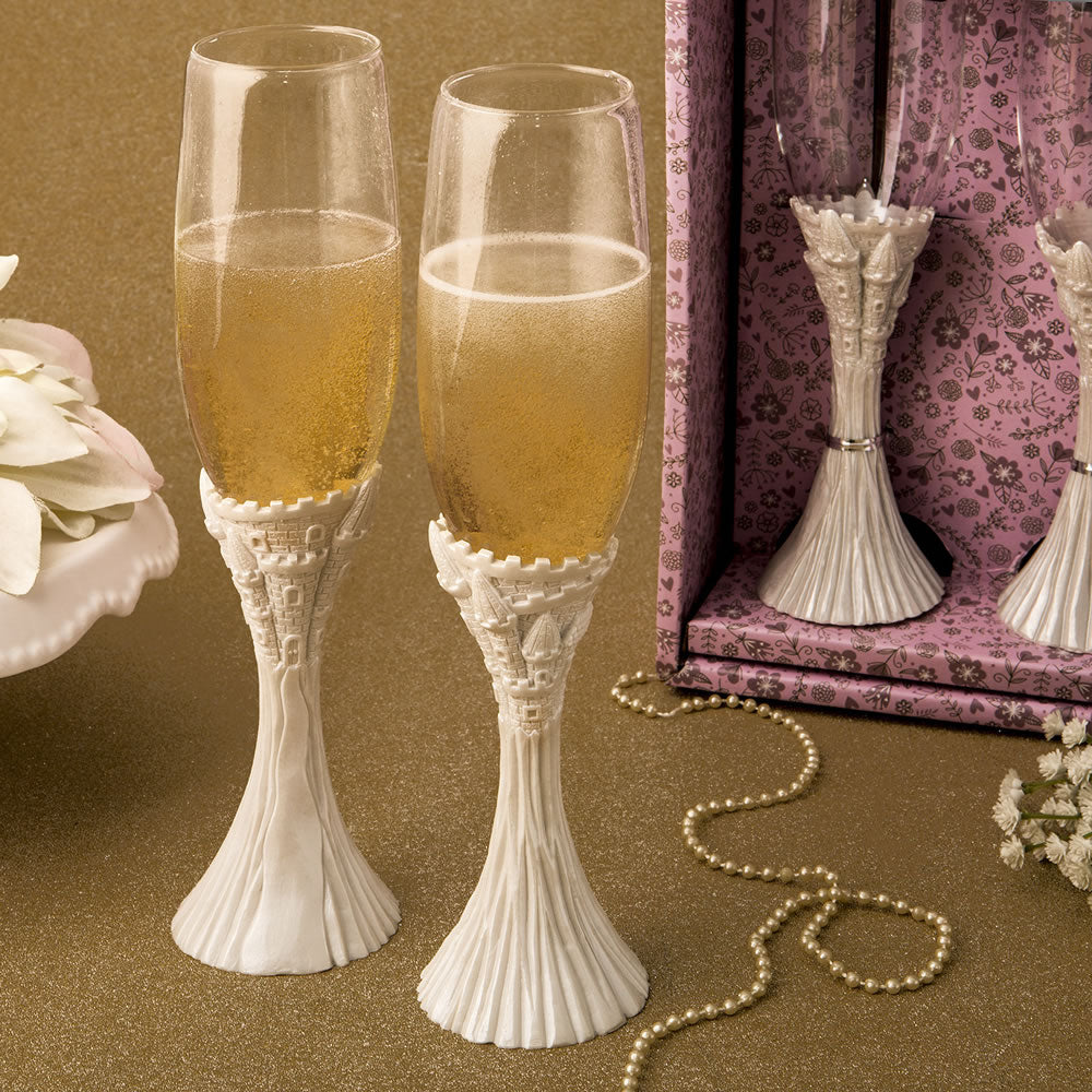 Fairytale designCinderella theme flute champagne set