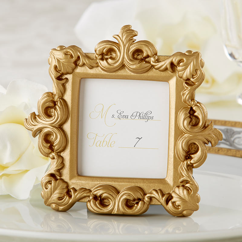 Gold Baroque Place Card Frame Photo Holder Favors