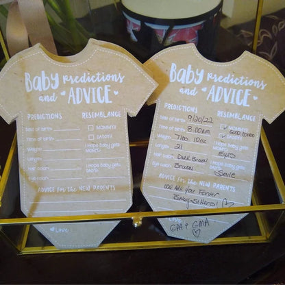 Baby Shower Prediction Advice Cards Set of 25