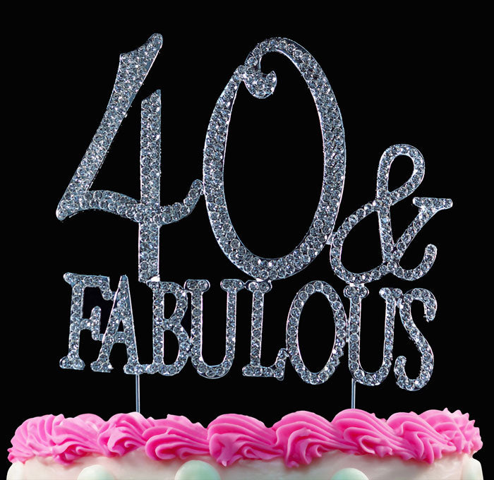 40 and Fabulous Cake Topper Rose Gold Glitter,40th | Ubuy Vietnam