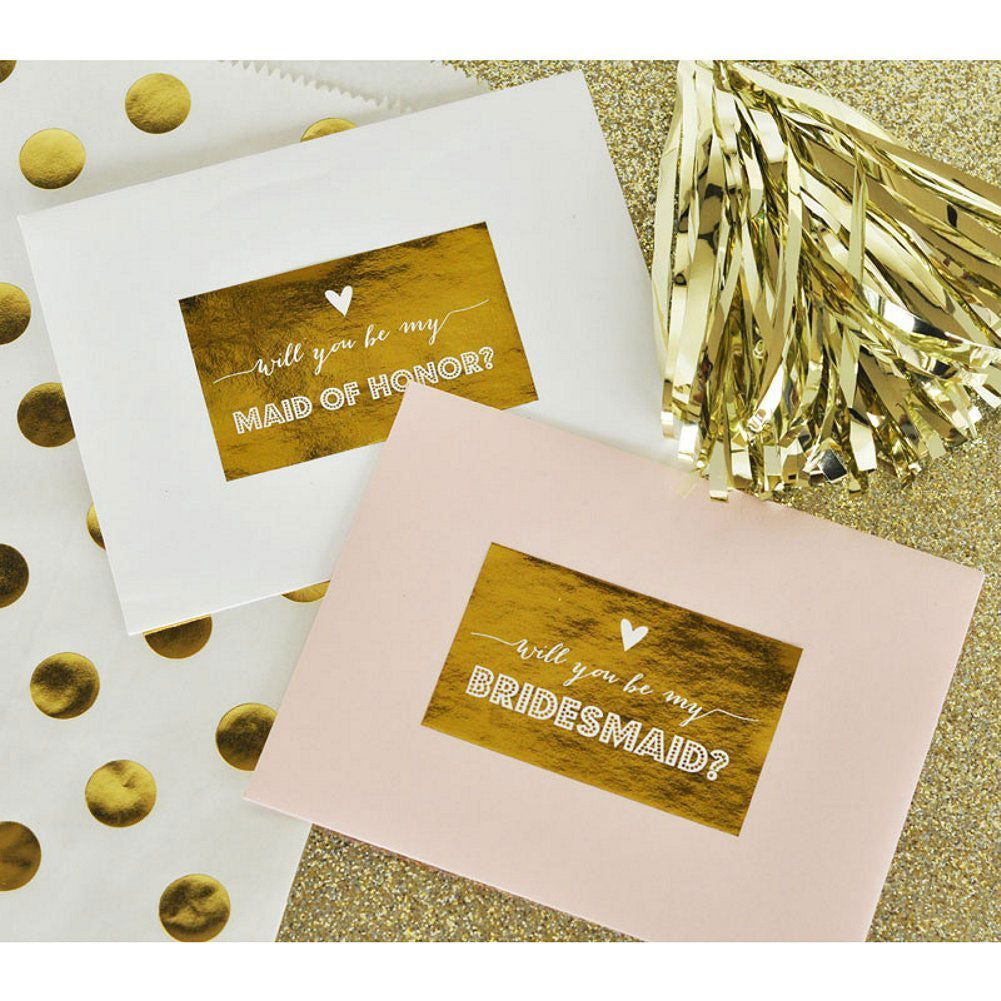 Set of 9 Gold Labels Will you be my ... ?  Labels