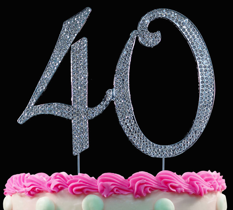 40th Birthday Cake Toppers Crystal Cake Topper 40 Anniversary Cake Toppers