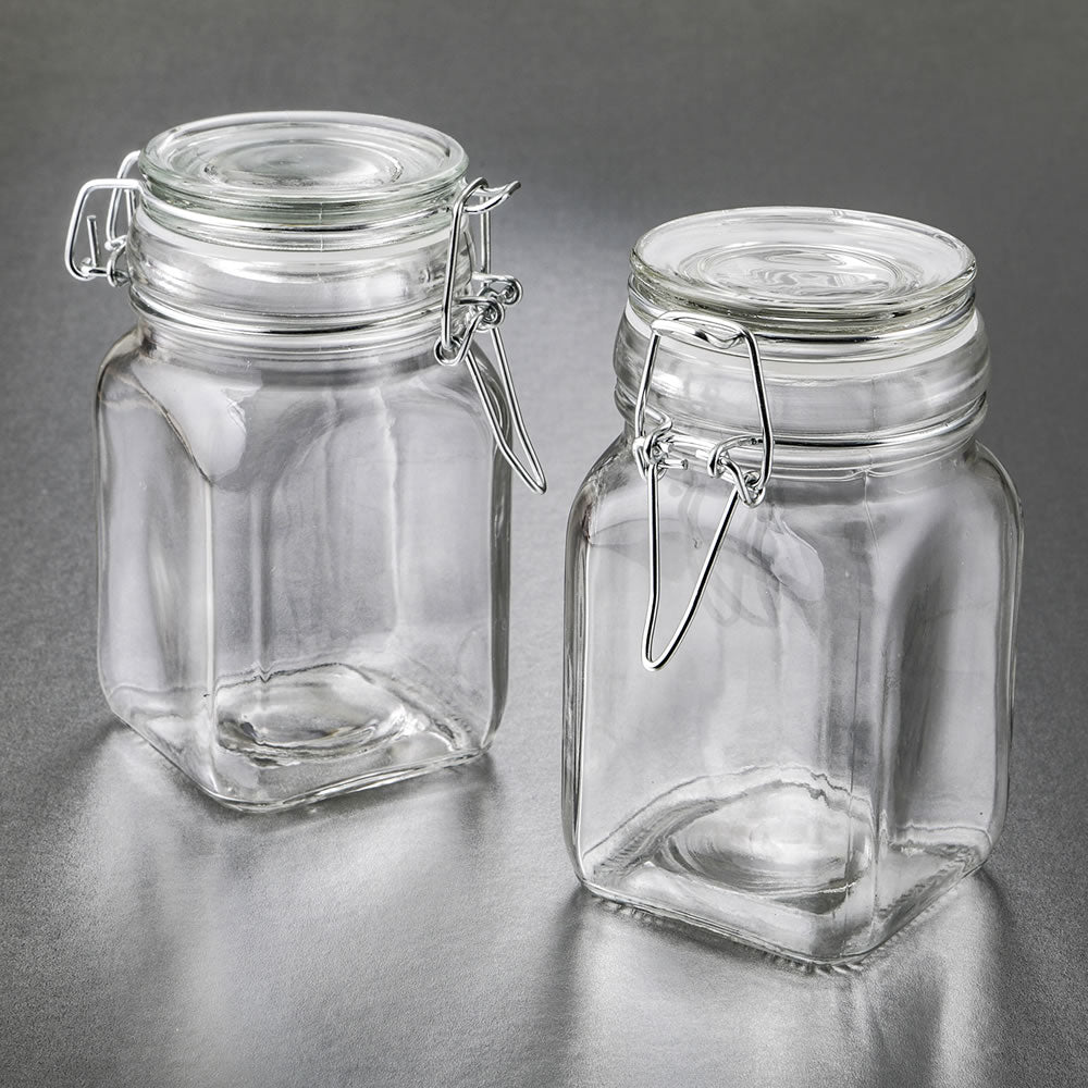Perfectly Plain Large Glass Apothecary Jar With Hinged Top