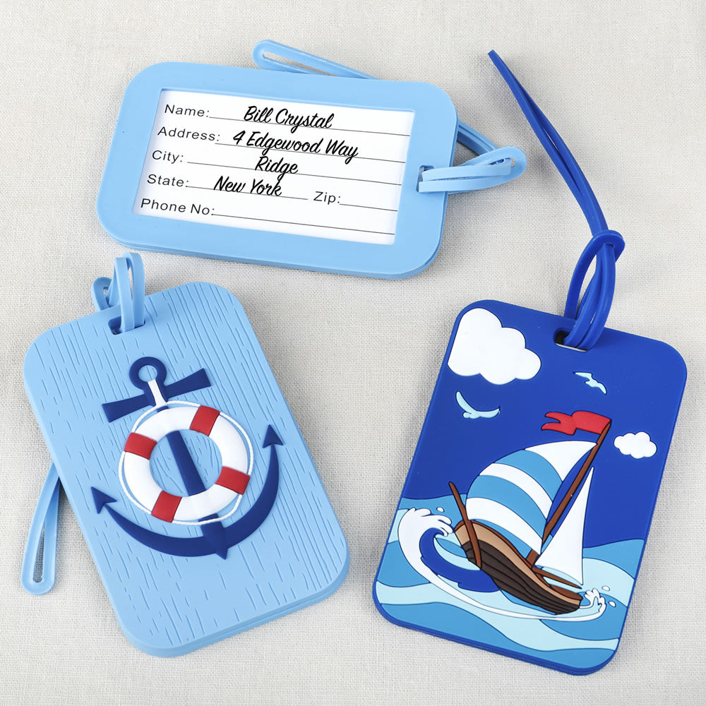 Nautical luggage tags - 2 assorted
