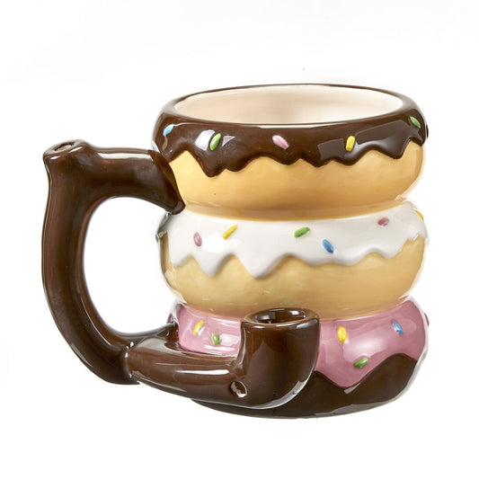 Novelty Gift Donut mug with pipe