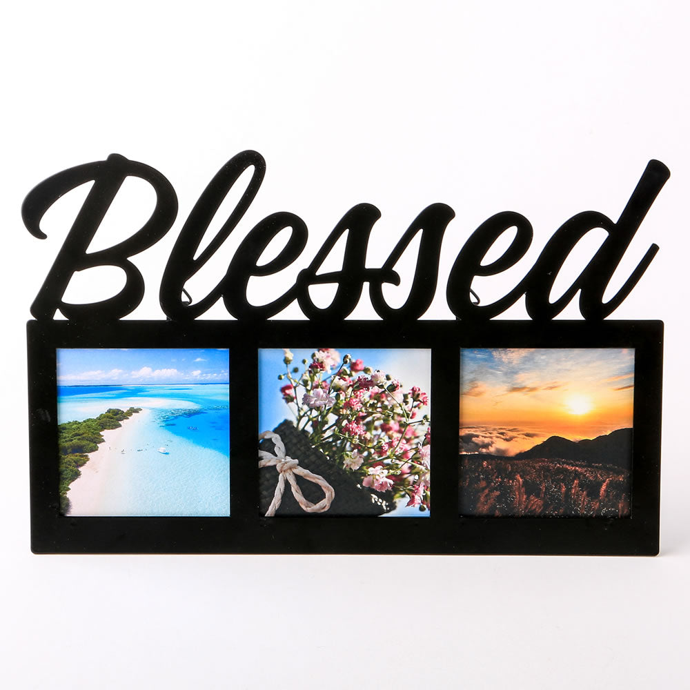 Blessed metal frame - 3 openings - black