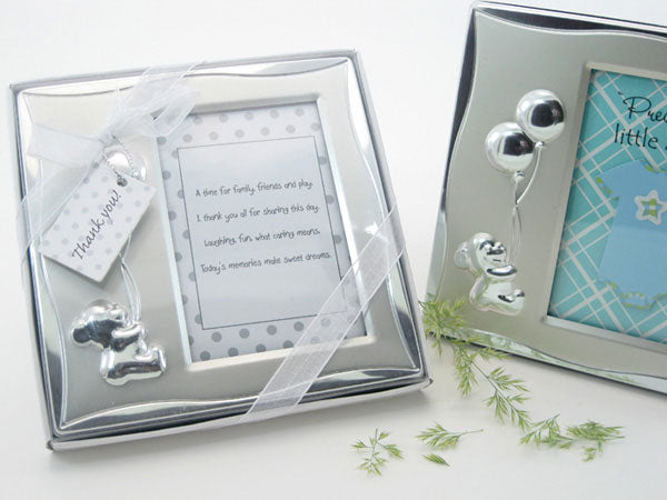 Bear's Best Wishes Brushed Photo Frame in Gift Box