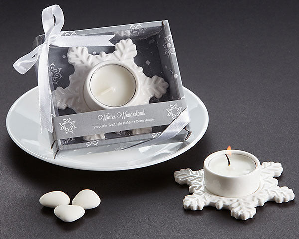 Winter Wonderland Porcelain Tea Light Candle Holder