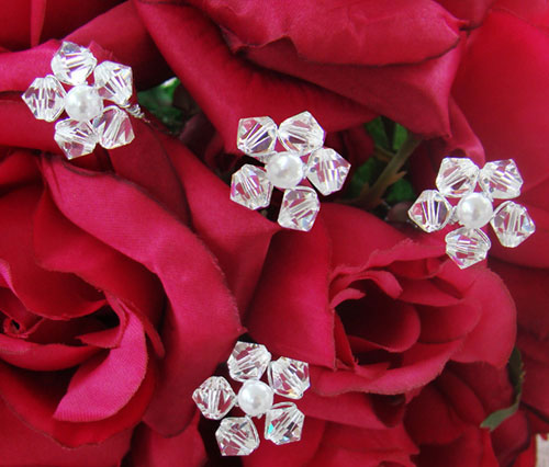 Crystal Rhinestone Bouquet Jewelry Stems Sticks, Wedding Bouquet Crystals, bouquet Stems, Bouquet Jewelry, Set of 6 Stems 5288 