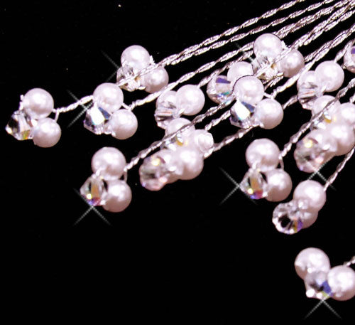 Bouquet Jewels Dainty Pearl & Swarovski Crystal(Set of 6)