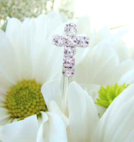 Bouquet Jewelry with Crystal Cross ( Set of 2)