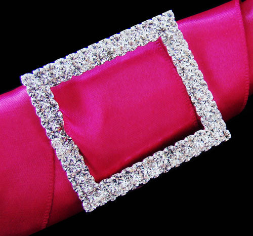 Crystal Rectangular Buckle for Bouquet Handle
