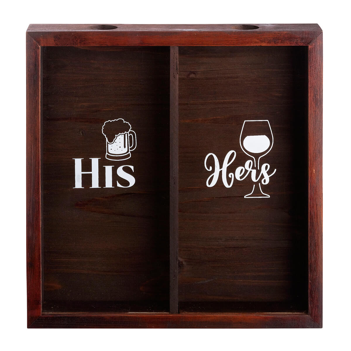 His and Hers Bottle Cap and Cork Shadow Box