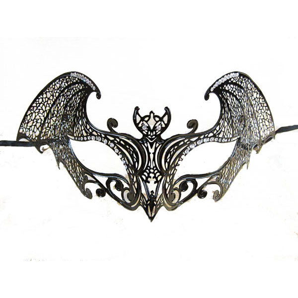 Halloween Mask Black Bat Wings Design Masquerade Mask