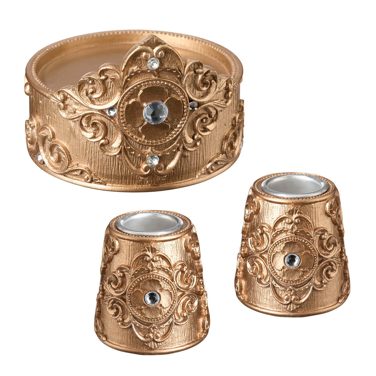 Gold Unity Candle Holders Set of 3