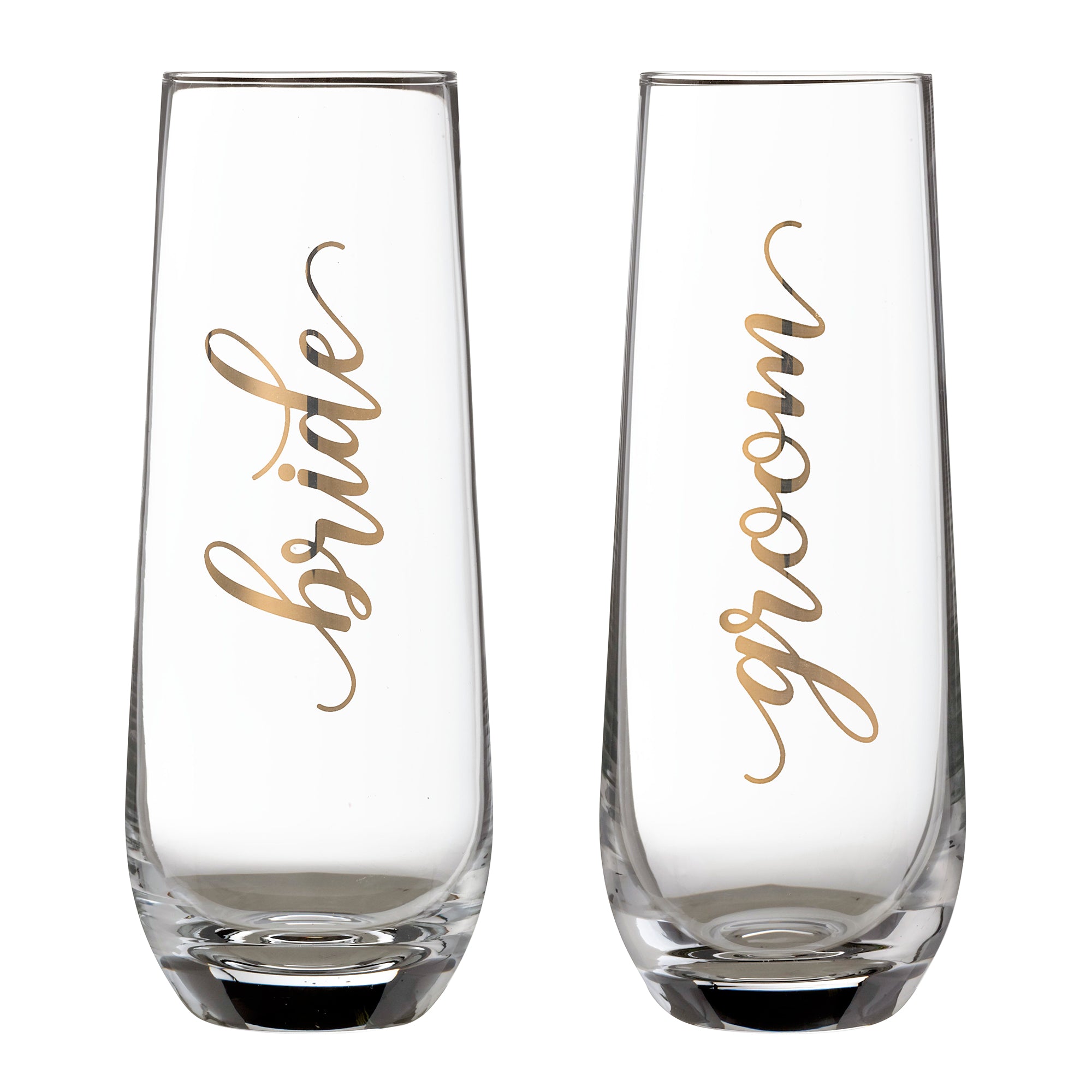 Bride & Groom Champagne Glass Set of 2