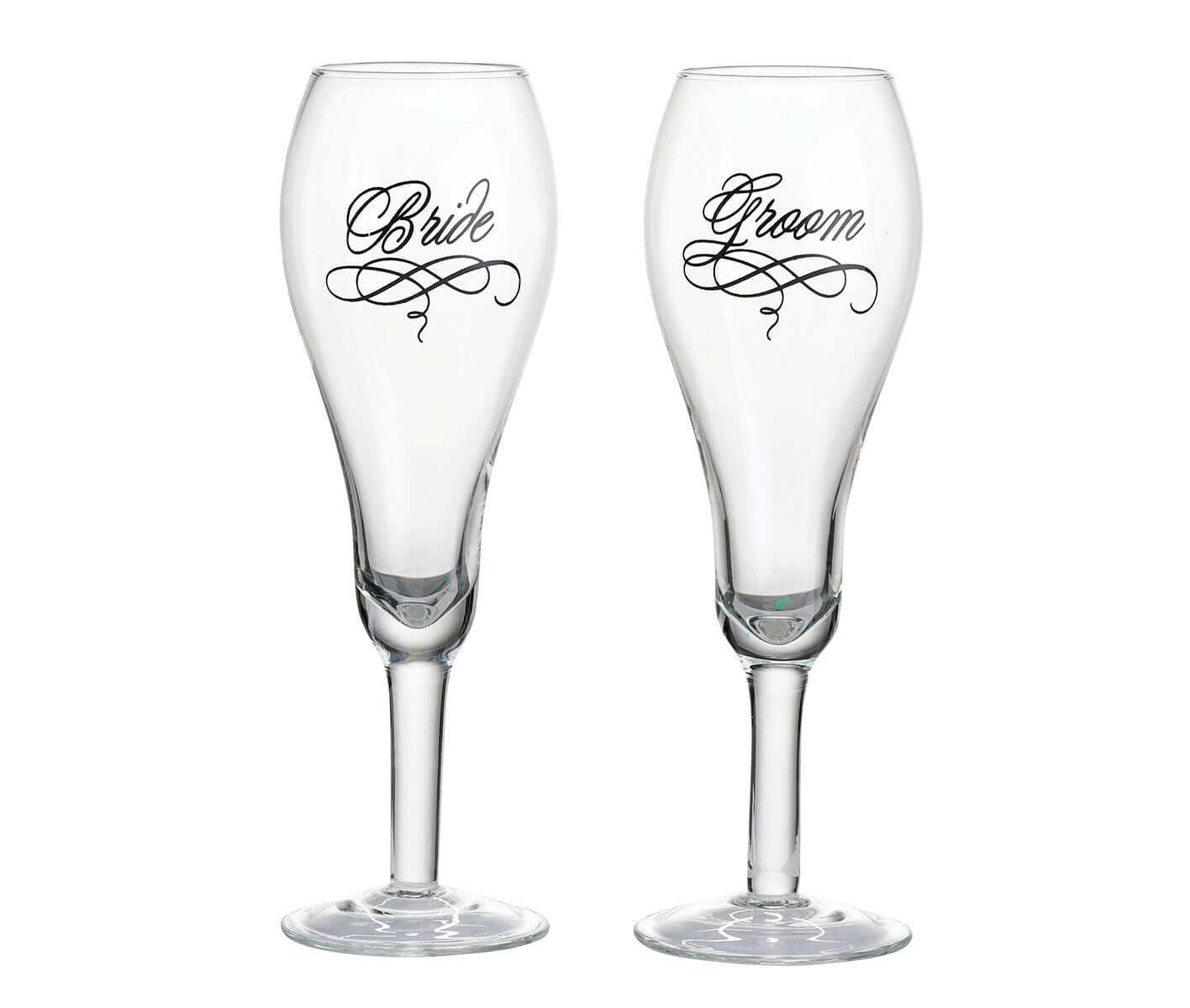 Bride and Groom Toasting Glasses Set of 2
