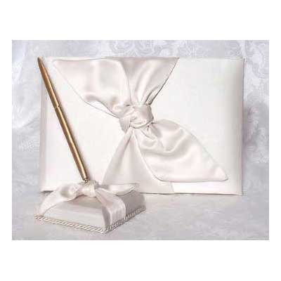 Love Knot Wedding Guest Book and Pen Set