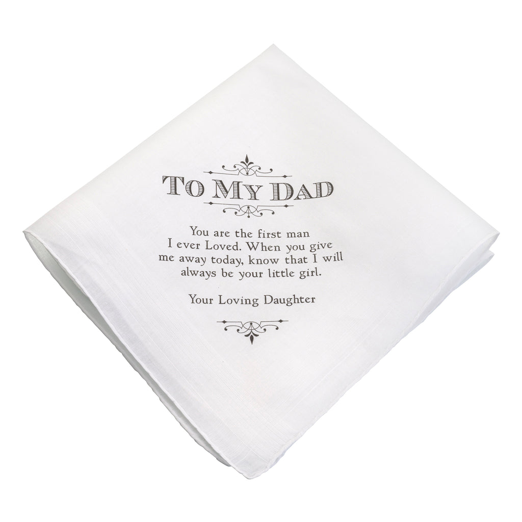 Dad Keepsake Hankie Wedding Handkerchief