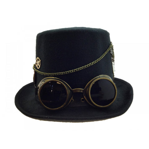 Adult Unisex Steampunk Gold Deluxe Fabric Top Hat