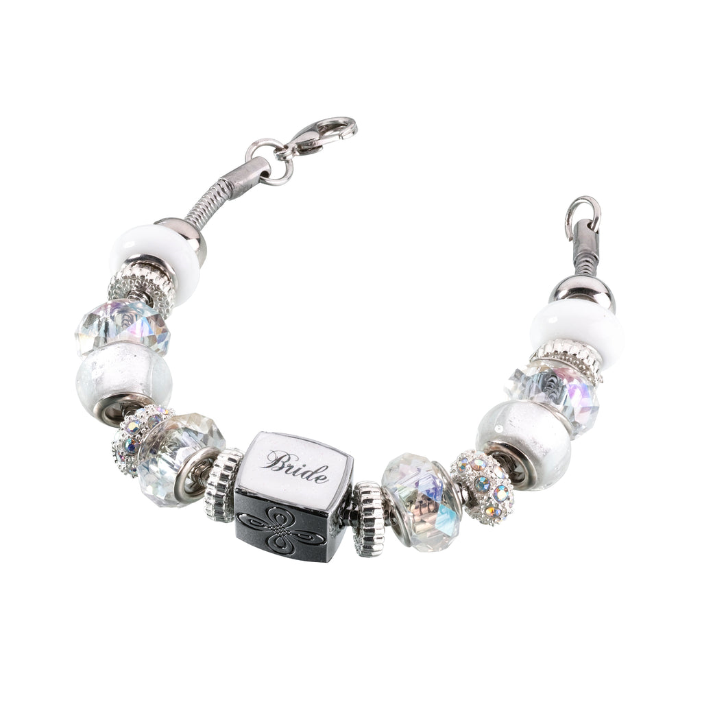 Silver Bride Charm Bracelet