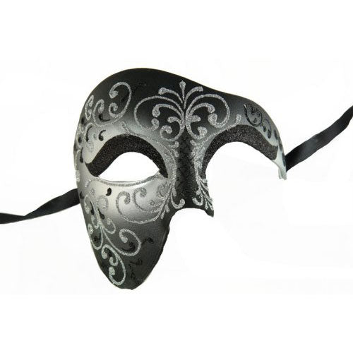 Phantom of the Opera Style Masquerade Masks Silver and Black