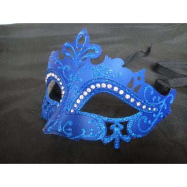 Crown Design Venetian Mask with Crystals on Eyes (6 Colors)