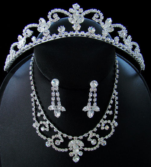 Couture Crystal Matching Jewelry & Tiara Set