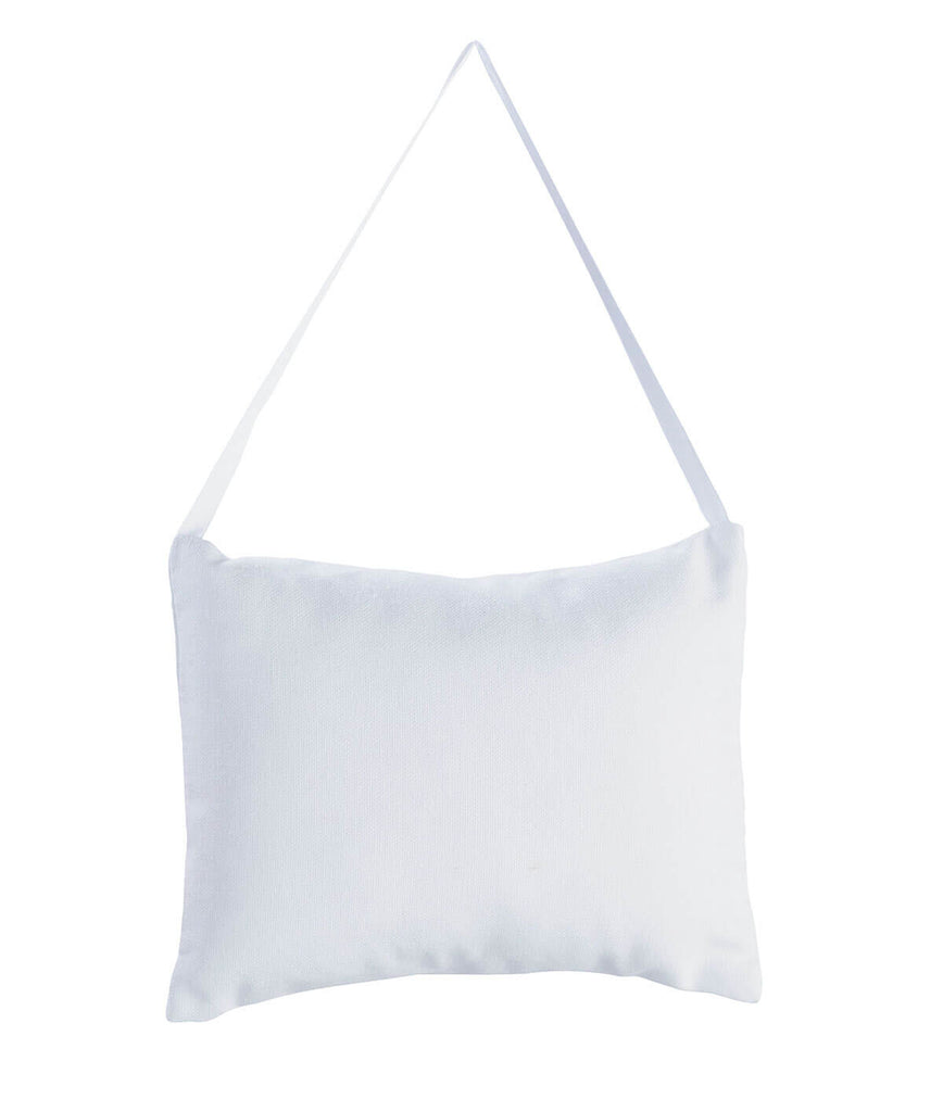 White Canvas Ring Bearer Pillow