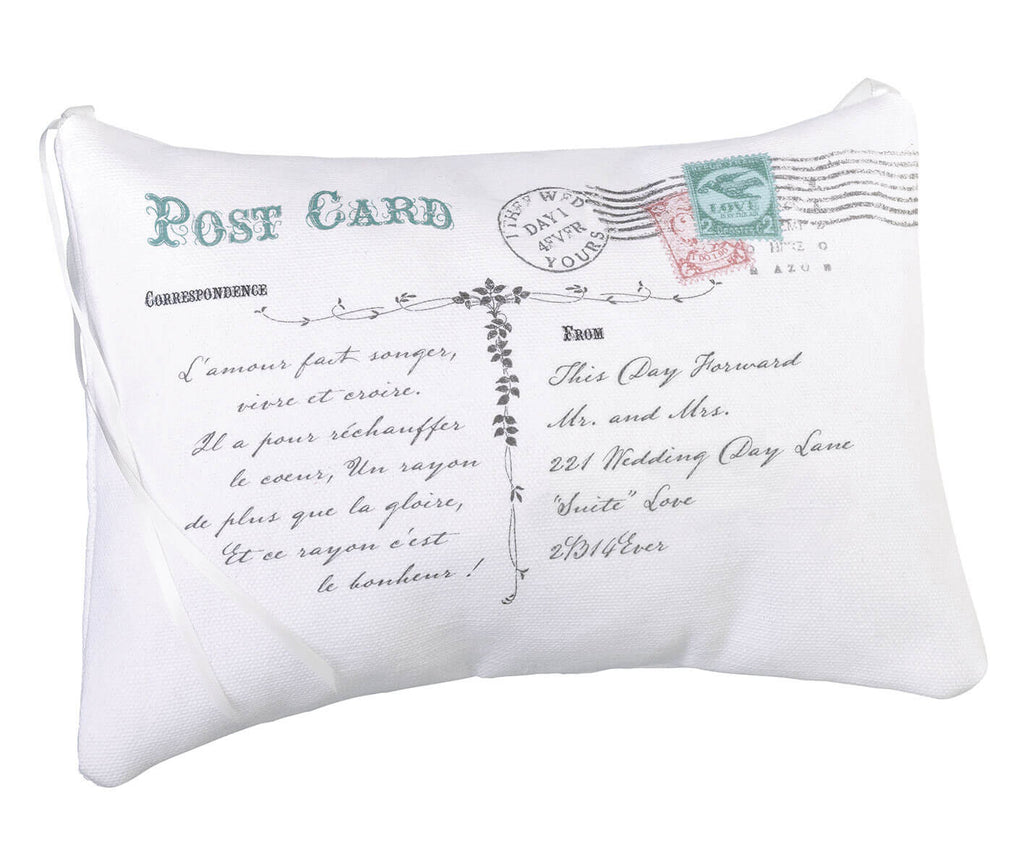 Postcard Ring Bearer Pillow