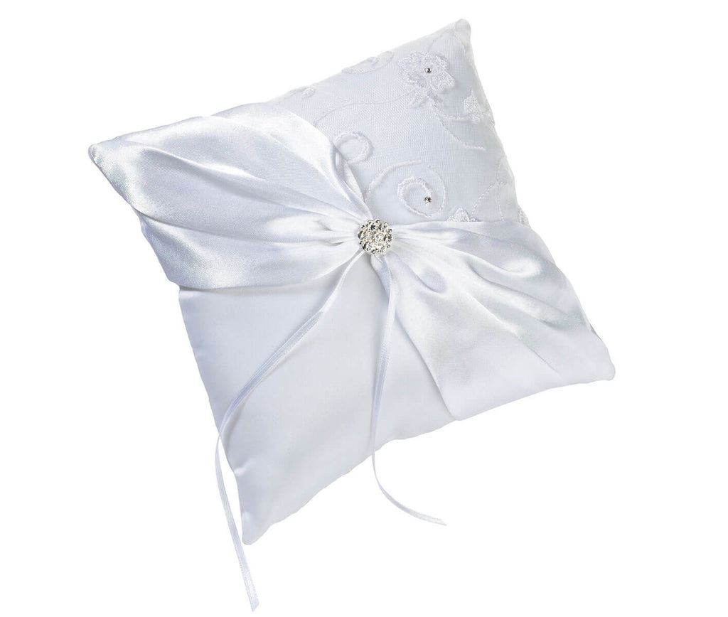 White Lace Ring Bearer Pillow
