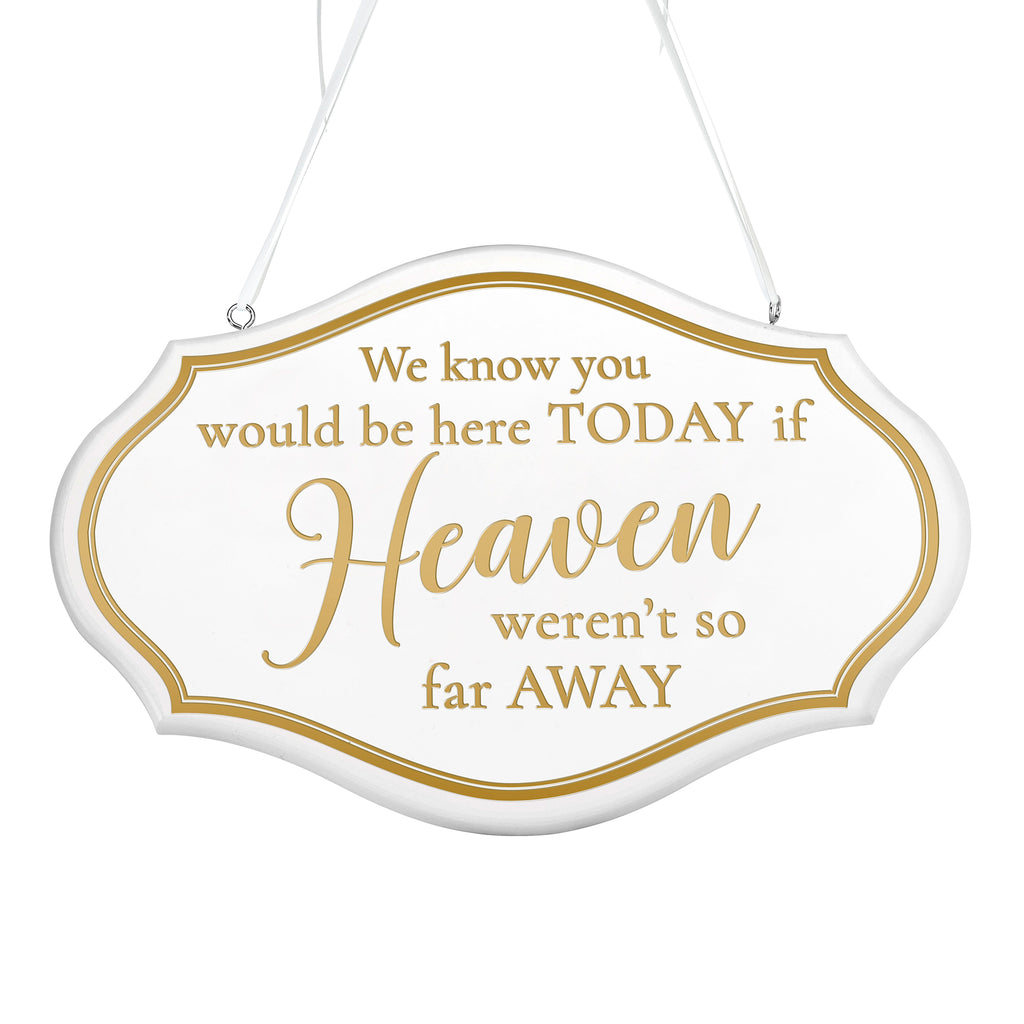 Metallic Gold and White Memorial Wedding Chair Sign