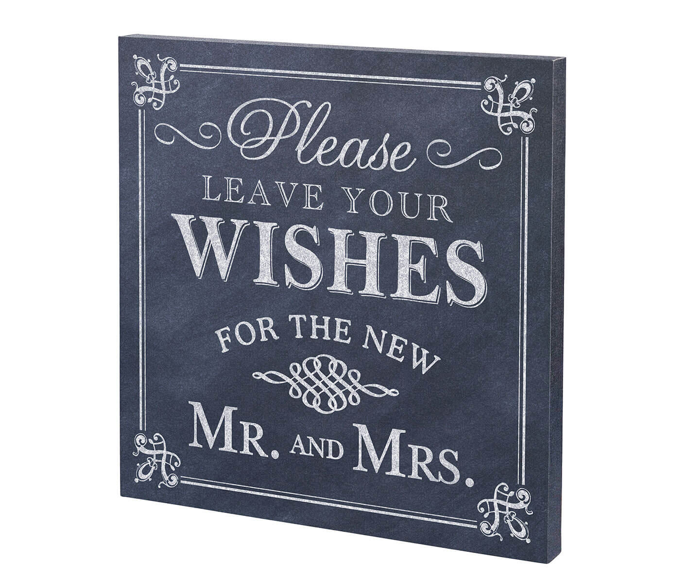 Black and White Wedding Wishes Sign